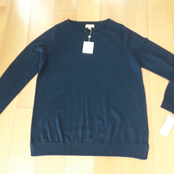 Navy Blue  Merino Wool Sweater,  M - Picture 1 of 6